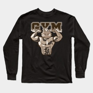 gym cat Long Sleeve T-Shirt